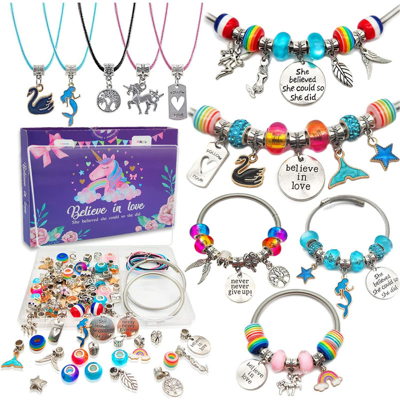 Kit di creazione di braccialetti di charm Artigianali d'arte per i zitelli